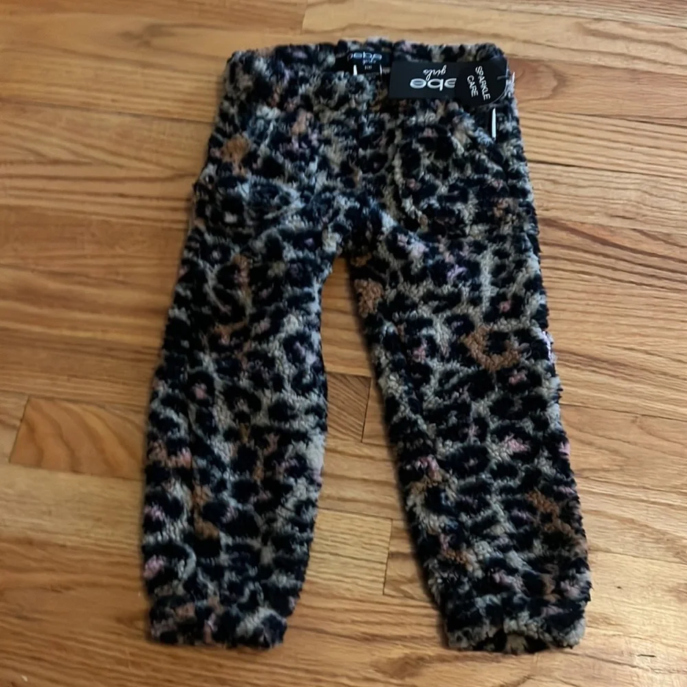 Bebe girls outfit sequins, cheetah, print and fleece